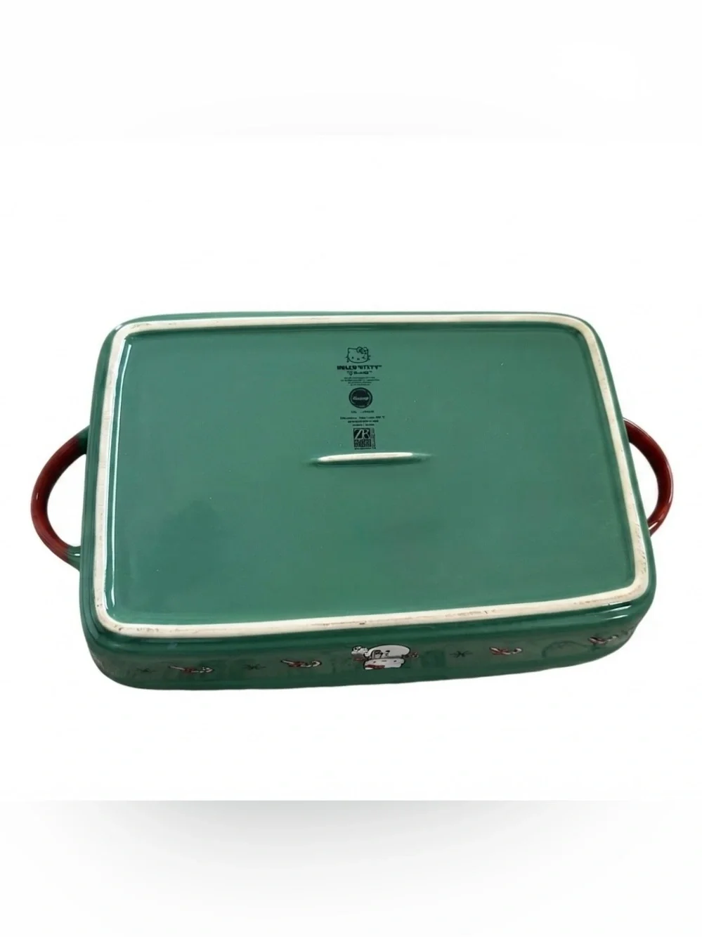 Sanrio Hello Kitty Green and Red Holiday Serving Dish